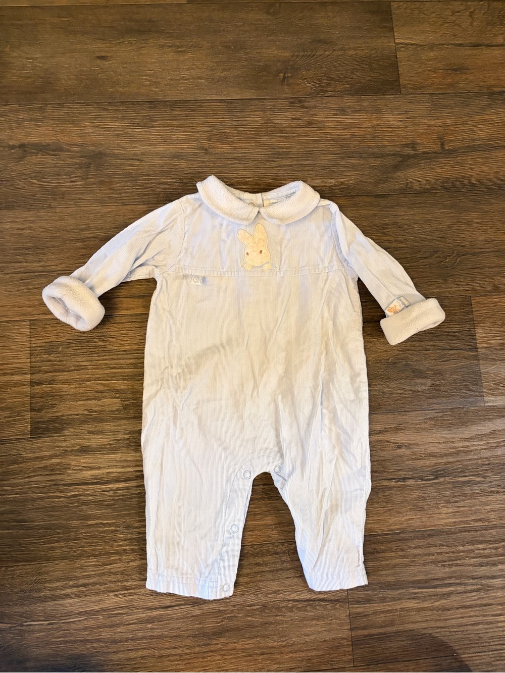 Vintage Peter Rabbit Beatrix Potter Light Blue Corduroy Jumpsuit Size 6/9 Month